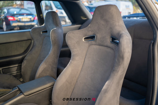 MUSE JAPAN BNR34 STYLE HYPER SUEDE II FRONT SEATS RESTORATION CONVERSION KIT for BNR32 / BCNR33 GTR / R34 Conversion ** PRE ORDER **